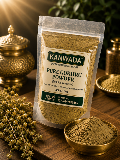 Kanwada Pure Gokhru Powder (200g) | Natural Herbal Nutritional Supplement