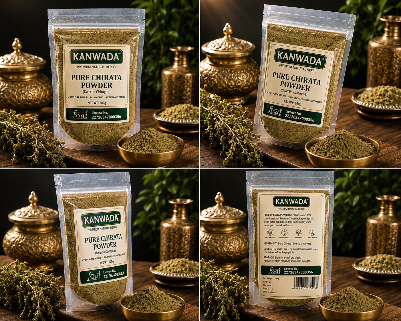 KANWADA™ Pure Whole Chirata Powder - 200g